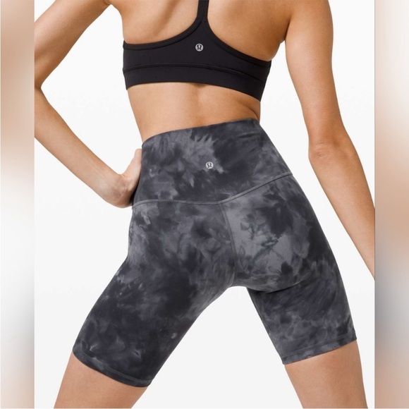 Lululemon Align Short 8" *Diamond Dye biker space tie dye grey black high rise 4 - Picture 9 of 14